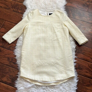 Blaque Label Yellow Tweed Long Sleeve Dress Size Medium